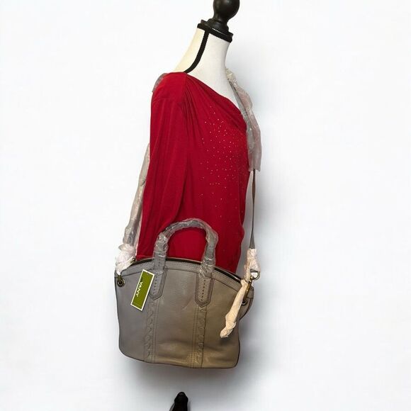 New With Tags OrYANY Gray Pebble Leather Crossbody Bag - Picture 2 of 11